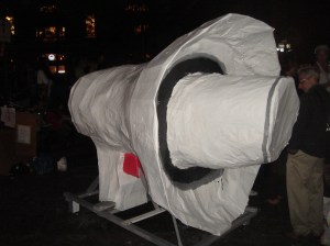 Papier-mâché Bullhorn Spotted at Zuccotti Park, Photo by Author