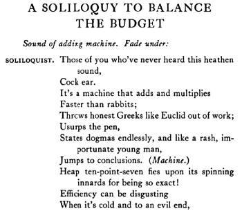 Soliloquy excerpt