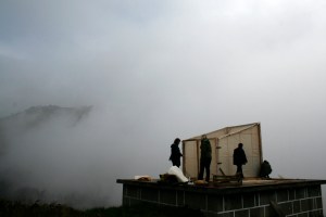 Working on “Aural Lookout." Photo by Carina Martins. All rights reserved by Binaural/Nodar