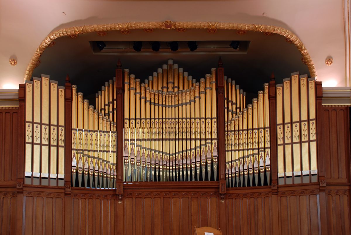 Cook Grand Hall; (formerly Central Avenue Methodist-Epsicopal Church) Indianopolis, Indiana Thomas Sanborn, 1892; Goulding & Wood, 2011