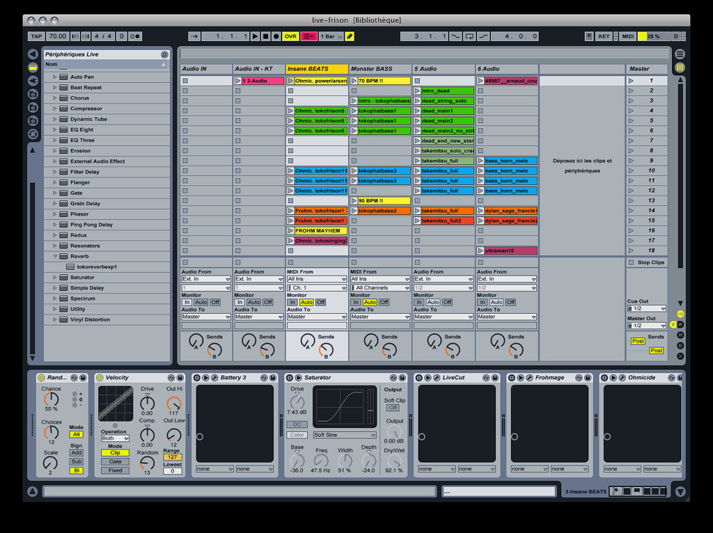 A second performance screen capture by the same artist, this time using pre-recorded midi sequences, Image by Flickr User Furibond