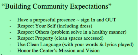 This sign was taped to the door at Studio X.