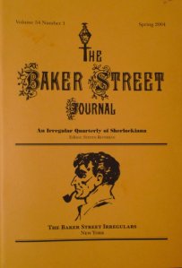 A recent edition of the Baker Street Journal.