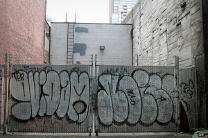 "Quidam +  Noise" graffiti in Downtown Vancouver,  April 6, 2013, by Flickr User Kevin Krebs