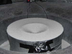 Simple impact on the AVGR sand target.