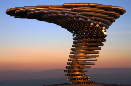Not all panopticons are in prisons. "Singing Ringing Tree at Sunset," Dave Leeming CC BY.