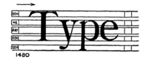The word type, as scanned by the optophone.