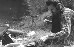 Bruce Davis recording in the field June 1974