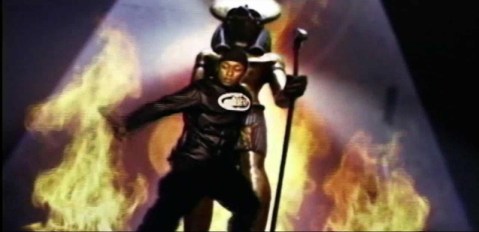 Still from Public Enemy video for "Do You Wanna Go My Way?"