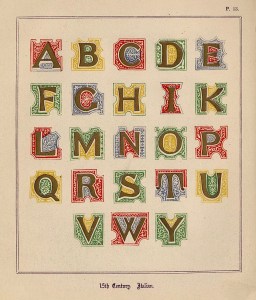 A medieval alphabet. Image by Cesar Ojeda @Flickr CC BY-NC-ND