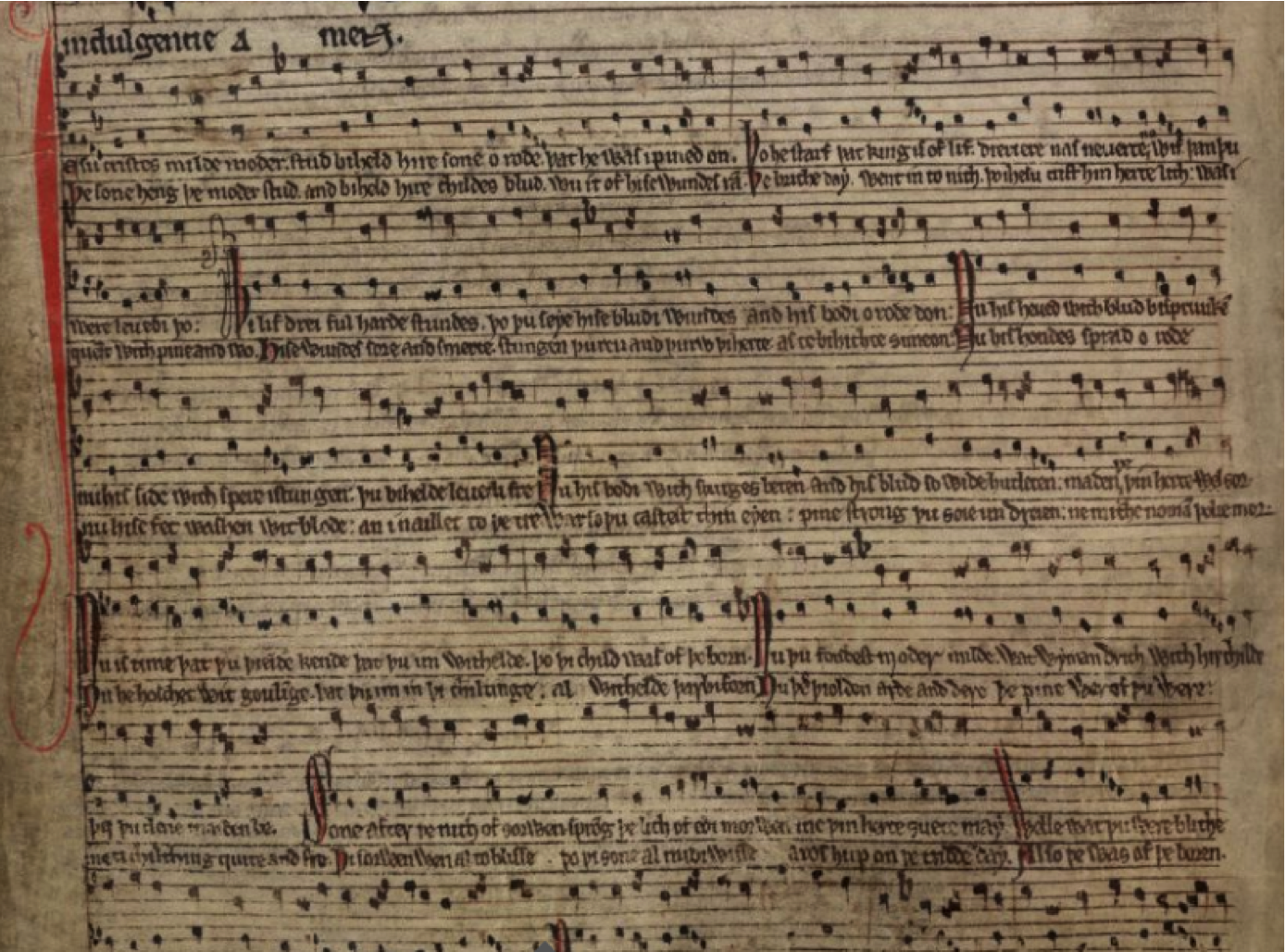 “Stabat Iuxta Christi Crucem.” London, British Library MS Arundel 248, f. 154v.