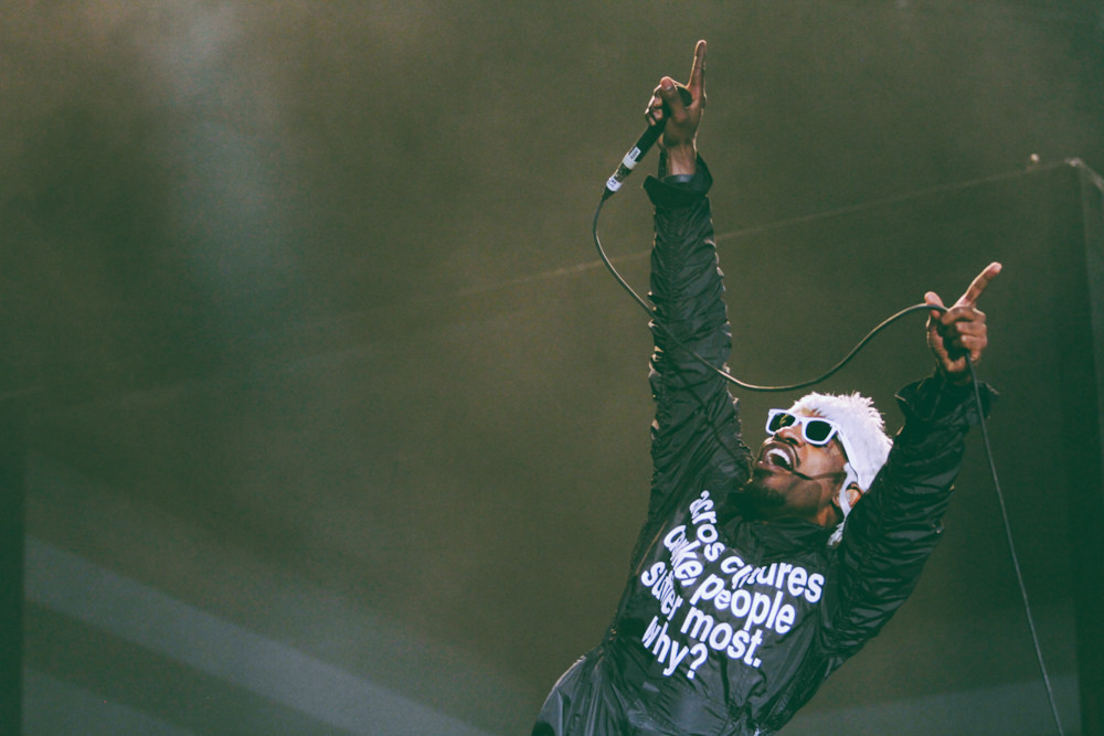 Andre 3000 of OutKast rocking outside the box at Lollapalooza 2014, Image by Flickr User Daniel Patlán