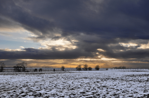 Dark skies over fenlands, near Spilsby, Lincolnshire. Taken by Lutmans on Flickr